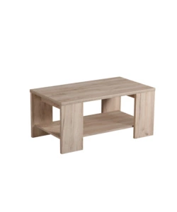 TAVOLINO DA CAFFE' CON RIPIANO IN QUERCIA, 90,5X50,5X41,5 CM